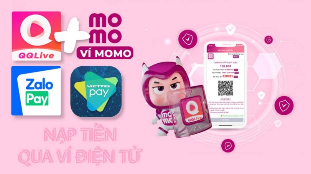 Nạp tiền qua ví điện tử Momo vào QQLive