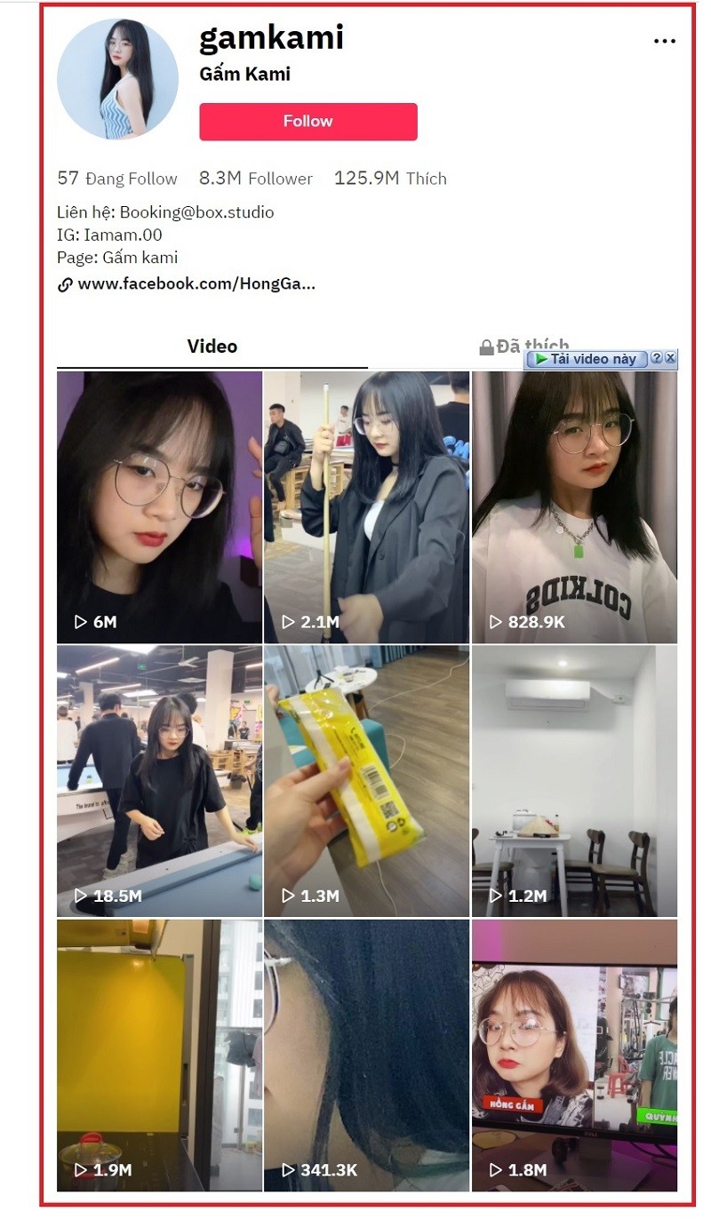 Gấm Kami - Thánh nữ Bi-a và sự thật tin đồn lộ clip nóng 10 phút, 12 phút 2 Gấm Kami với lượt follow khủng trên TikTok