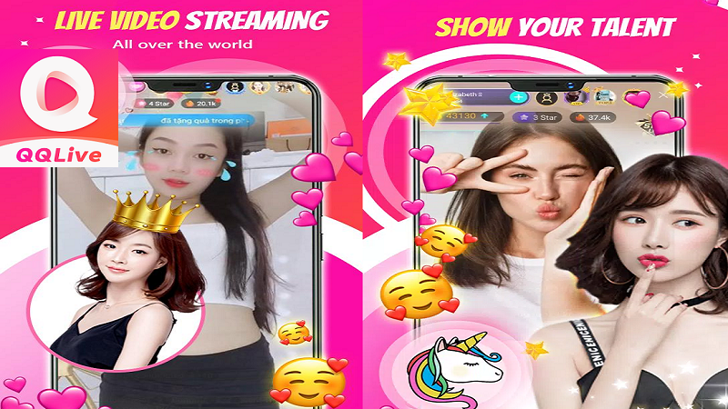 App Idol Gái Xinh QQLive - Livestream gái xinh