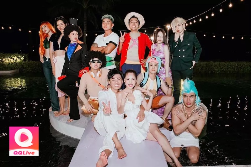 Cùng QQlive “Tia” Toàn Cảnh Đám Cưới GinPu - Dàn Sao Việt Đình Đám Hội Tụ 2 Cosplay One Piece tại đám cưới GinPu