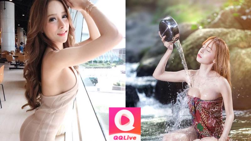 App QQlive Trình Làng Bộ Ảnh Người Đẹp Barbie Mozz Tắm Suối Khoe Vòng 1 Siêu To Khổng Lồ 2 Người đẹp Thái Lan