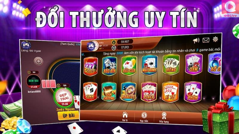 Top 3 game đổi thưởng QQLive